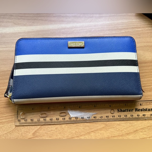 Kate Spade Multi Stripe Full Zip Wallet - Picture 12 of 13